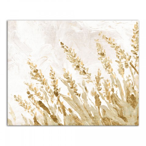 Gold Painted Wheat Grass 24x30 Canvas Wall Art