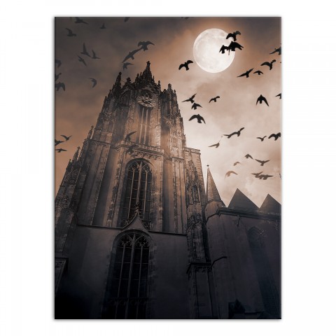 Haunted Castle Tower 18x24 Canvas Wall Art