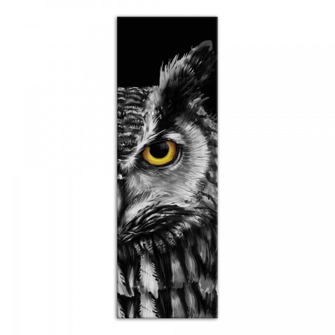 Creepy Halloween Owl Dark 2 12x36 Canvas Wall Art