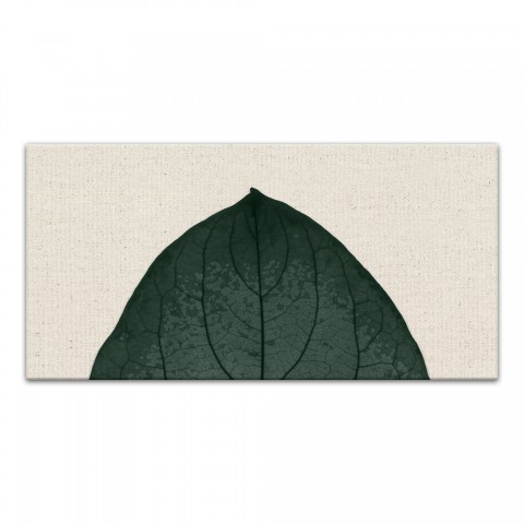Split Fall Leaf On Linen Top 2 10x20 Canvas Wall Art