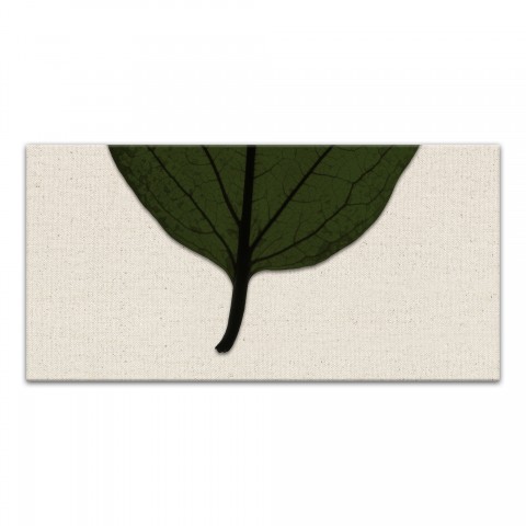 Split Fall Leaf On Linen Bottom 2 10x20 Canvas Wall Art
