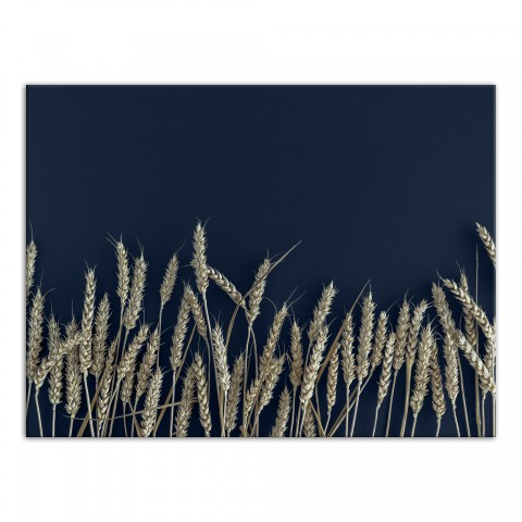 Wheat On Blue 30x40 Canvas Wall Art
