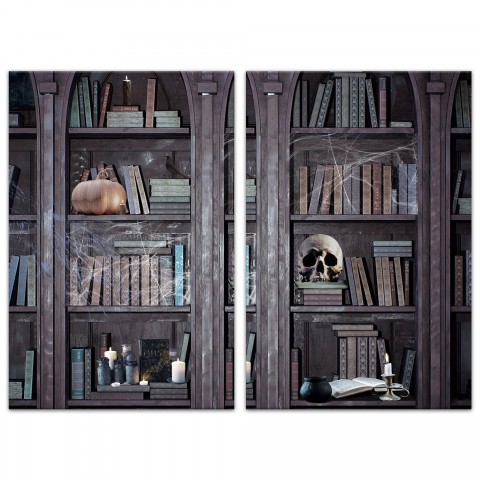 Haunted Library Compilation Set 20x30 Canvas Wall Art