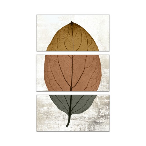 Split Fall Leaf Distressed Set 10x20 Canvas Wall Art