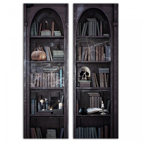 Haunted Library Compilation Set 32x36 Canvas Wall Art