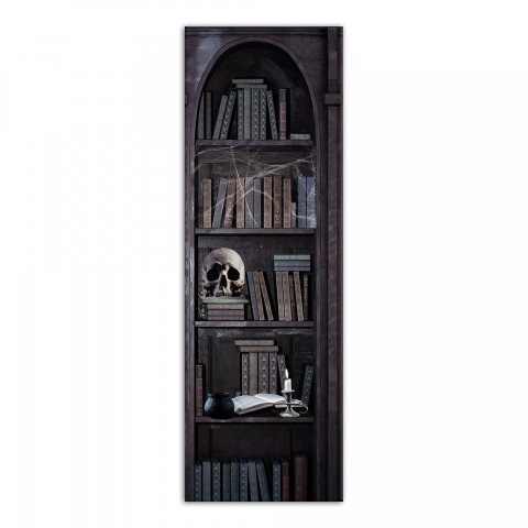 Haunted Library Compilation Right 12x36 Canvas Wall Art