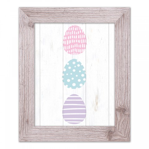 Tri Eggs 2 11x14 Western White Framed Print