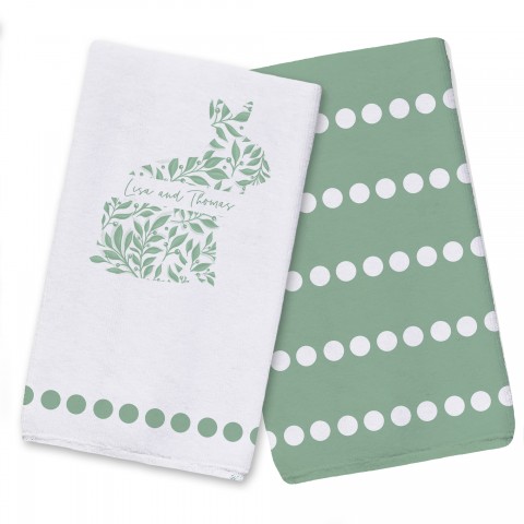 Floral Bunny Towel Set  Towel Set