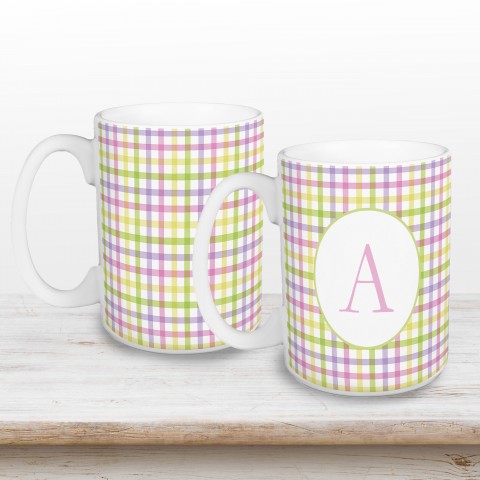Pastel Plaid Mug Set  Drinkware Set