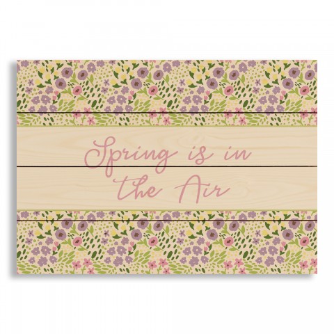 Whimsical Spring Floral 20x14 Pallet Wood Art