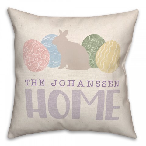 Home Easter Eggs 2 Personalized 18x18 Indoor / Outdoor Pillow