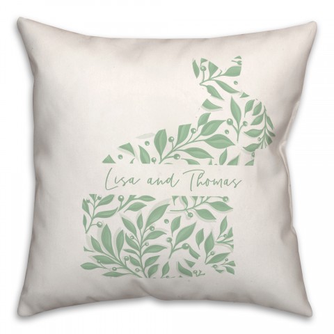 Floral Punny Personalized Personalized 18x18 Indoor / Outdoor Pillow
