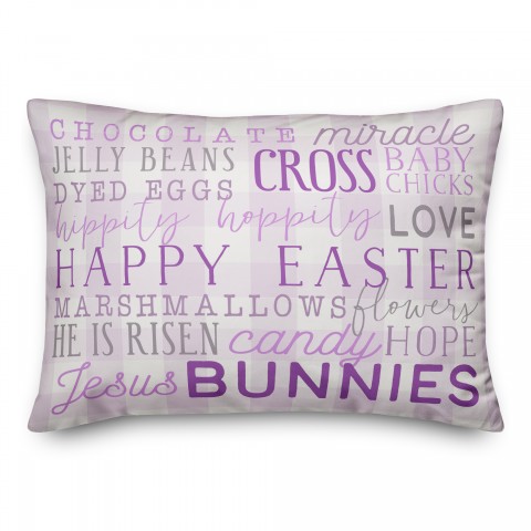 Easter Day Words 2 14x20 Indoor / Outdoor Pillow