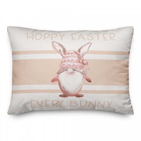 Hoppy Easter Gnome Blush 2 14x20 Indoor / Outdoor Pillow