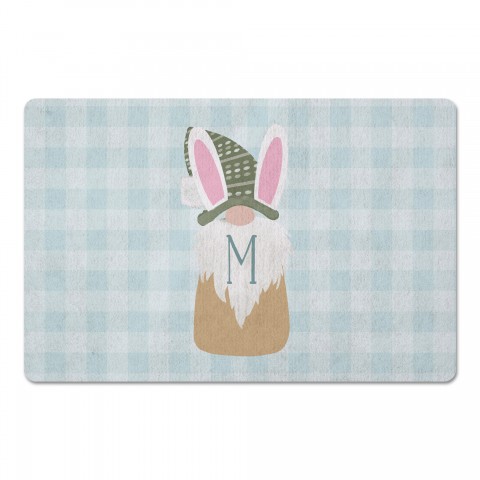 Cute Bunny Gnome 2 Personalized 27x18 Floor Mat