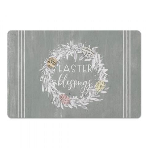 Easter Blessings Wreath 3 27x18 Floor Mat