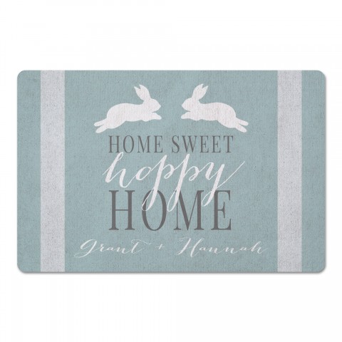 Home Hoppy Home Mat Personalized 27x18 Floor Mat