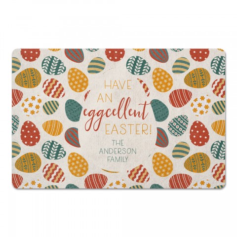 Eggcellent Easter Mat Personalized 27x18 Floor Mat