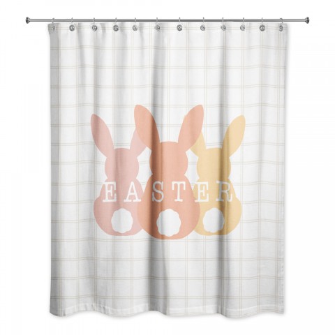 Easter Bunny Lineup Shower Curtain 71x74 Shower Curtain