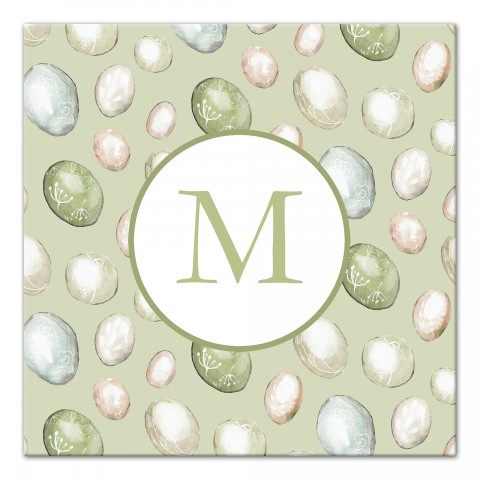 Sage Easter Eggs Personalized 12x12 Canvas Wall Art