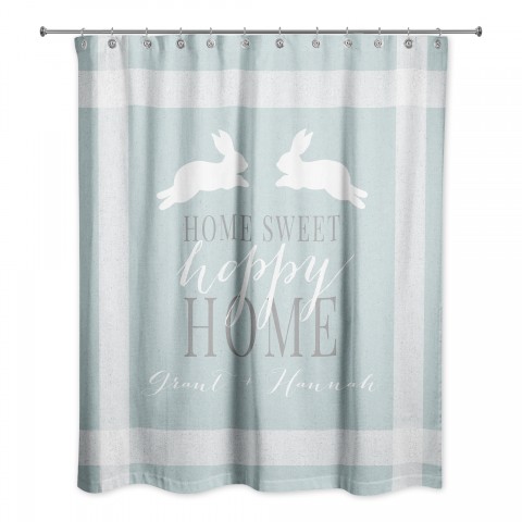 Home Hoppy Home Shower Curtain Personalized 71x74 Shower Curtain