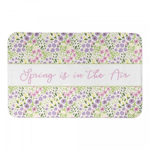 Whimsical Spring Floral Bath Mat 34x21 Bath Mat