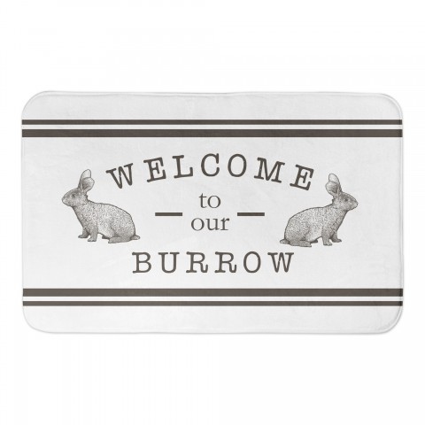 Welcome Burrow Bunny Bath Mat 34x21 Bath Mat