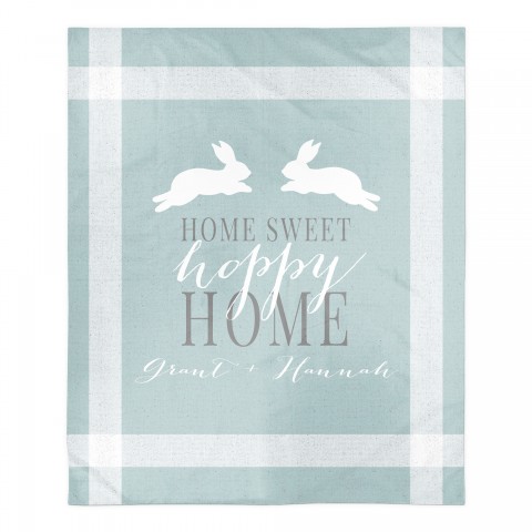 Home Hoppy Home Blanket Personalized 50x60 Sherpa Fleece Blanket