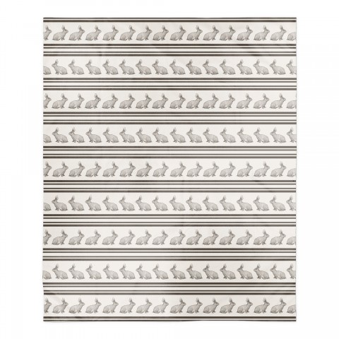 Bunny Stripes Blanket 50x60 Sherpa Fleece Blanket