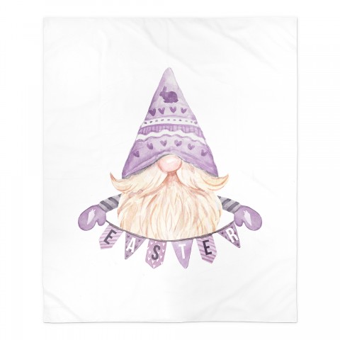 Easter Gnome Banner Blanket 50x60 Sherpa Fleece Blanket
