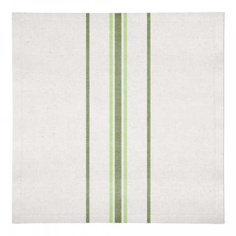 Green Market Stripes Napkin 10x10 Cotton Twill Napkin