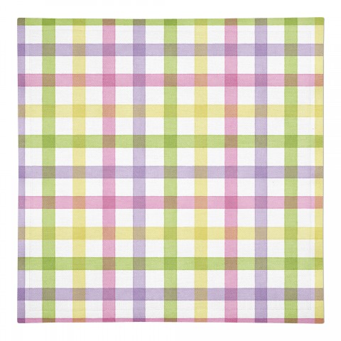 Pastel Plaid Napkin 10x10 Cotton Twill Napkin