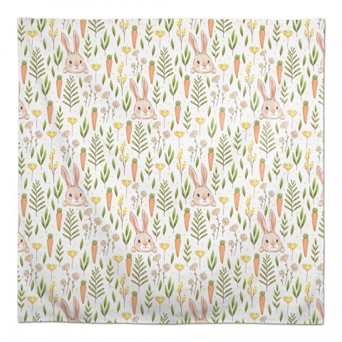 Bunny And Carrot Pattern 1 58x58 Tablecloth
