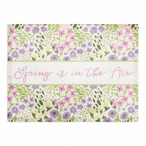 Whimsical Spring Floral Placemat 18x14 Cotton Twill Placemat