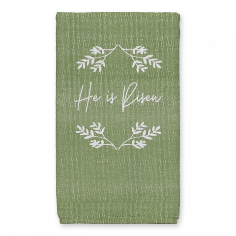 Green Market Stripes Tea Towel 16x25 Towel