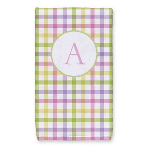 Pastel Plaid Towel Personalized 16x25 Towel