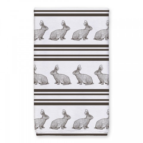 Bunny Stripes Pattern Towel 16x25 Towel