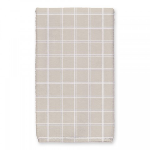Tan Gris Plaid Towel 16x25 Towel