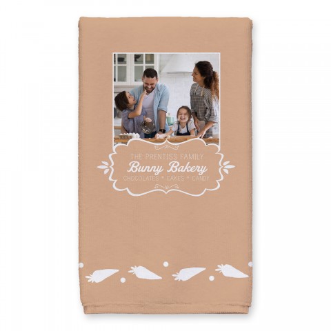 Bunny Bakery Towel Personalized 16x25 Towel