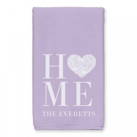 Home Heart Towel Personalized 16x25 Towel