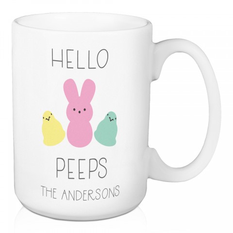 Hello Peeps Mug Personalized 15 oz Mug