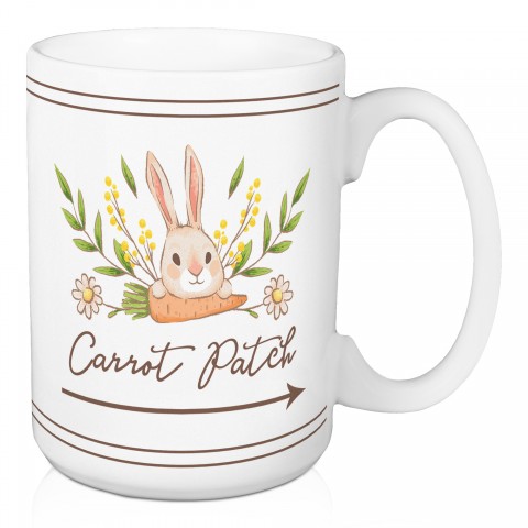 Bunny Carrot Patch Mug 15 oz Mug