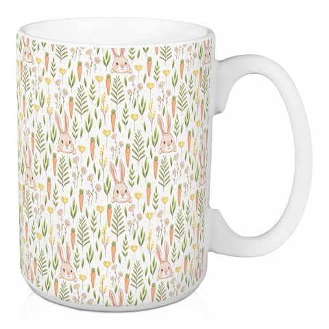 Bunny And Carrot Pattern Mug 15 oz Mug