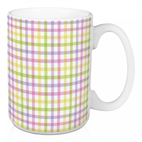 Pastel Plaid Mug 2 15 oz Mug