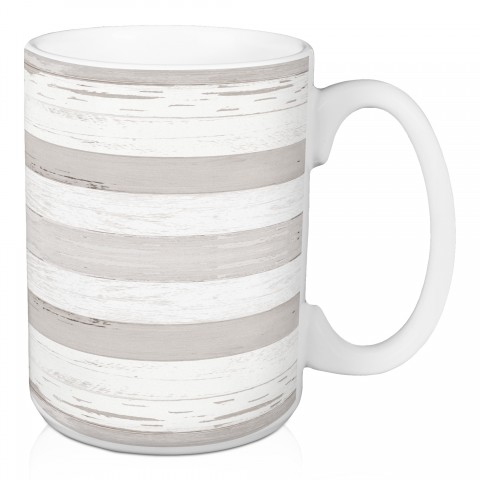 Worn Gray Shiplap Mug 15 oz Mug
