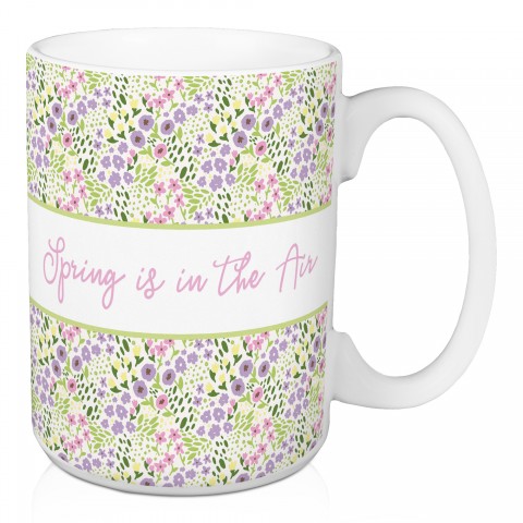 Whimsical Spring Floral Mug 15 oz Mug