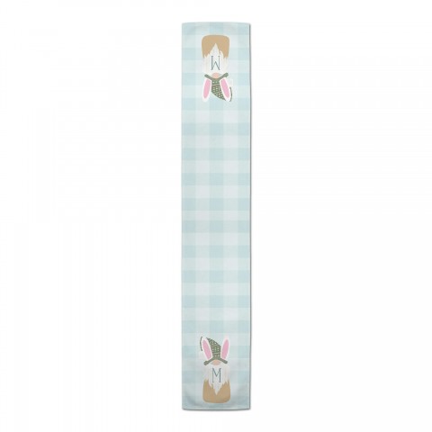 Cute Bunny Gnome Runner 2 Personalized 16x90 Cotton Twill Runner