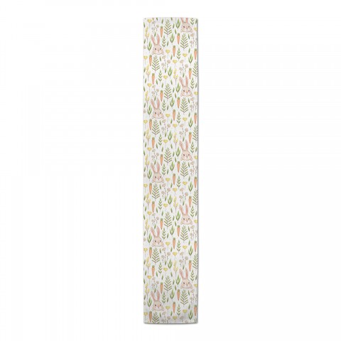 Bunny And Carrot Pattern Runner 2 16x90 Cotton Twill Runner
