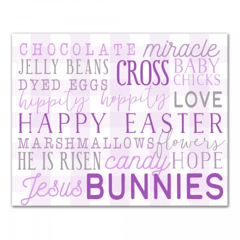 Easter Day Words 16x20 Canvas Wall Art