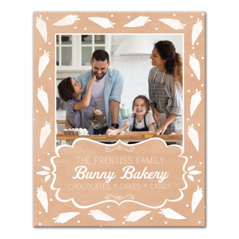 Bunny Bakery Personalized Personalized 16x20 Canvas Wall Art
